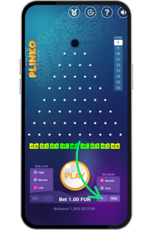 Plinko postaw zakład przed rozpoczęciem gry